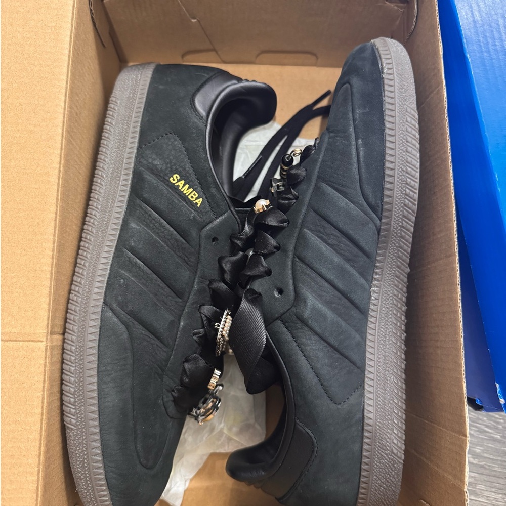 Adidas Samba Black and Gold Sneakers